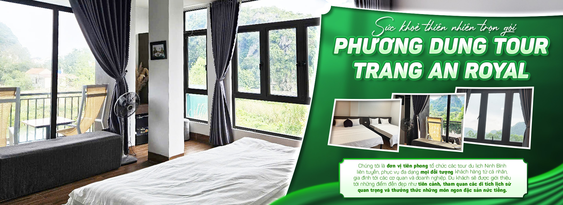 PHƯƠNG DUNG TOUR - TRANG AN ROYAL - SỨC KHOẺ THIÊN NHIÊN TRỌN GÓI